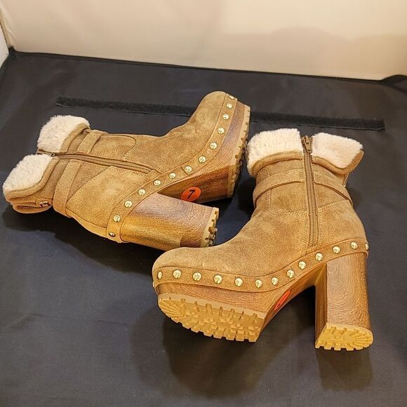 BRAND NEW GUESS DAMINA BLOCK HEEL PLATFORM BOOTS - Picture 10 of 16